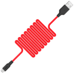 hoco. USB kabl za smartphone,silikonski,1.2 met, 2 A,crno/crveni - X21 Silicone USB type C, Black/Red - Image 4