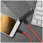 hoco. USB kabl za smartphone,silikonski,1.2 met, 2 A,crno/crveni - X21 Silicone USB type C, Black/Red - Image 5