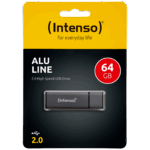 (Intenso) USB Flash drive 64GB Hi-Speed USB 2.0, ALU Line - USB2.0-64GB/Alu-a