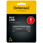 (Intenso) USB Flash drive 8GB Hi-Speed USB 2.0, ALU Line - USB2.0-8GB/Alu-a