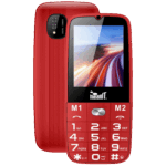 MeanIT Telefon mobilni, SOS tipka, LED svjetiljka - SENIOR 15, Crveni