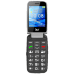 MeanIT Telefon mobilni, 2.8" ekran, Dual SIM, SOS tipka - SENIOR FLIP MAX Black