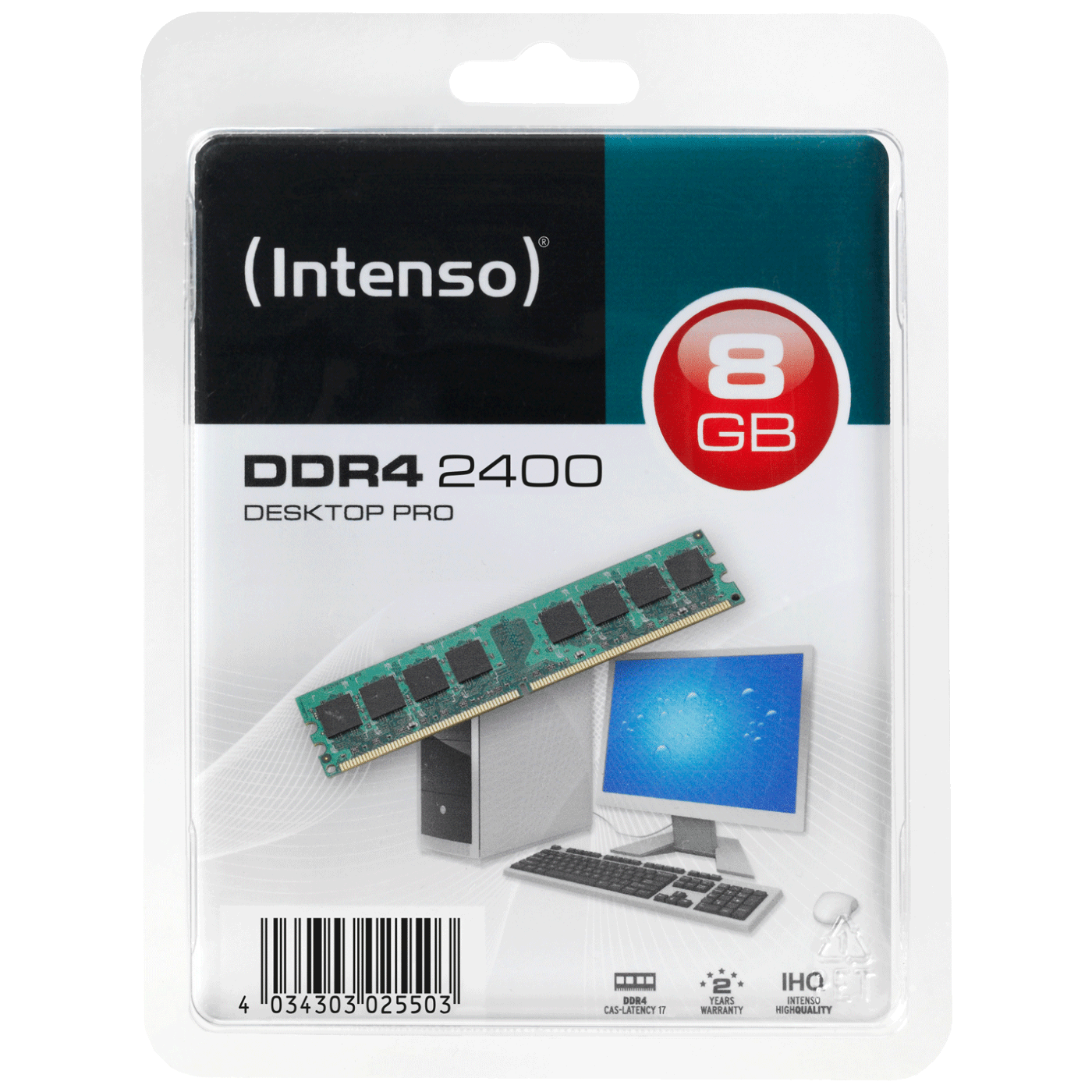 8690_1686169930ogchgrk6ly (Intenso) Memorija DDR4 8GB@2400MHz, CL17 - DDR4 Desktop 8GB/2400MHz - Image 1