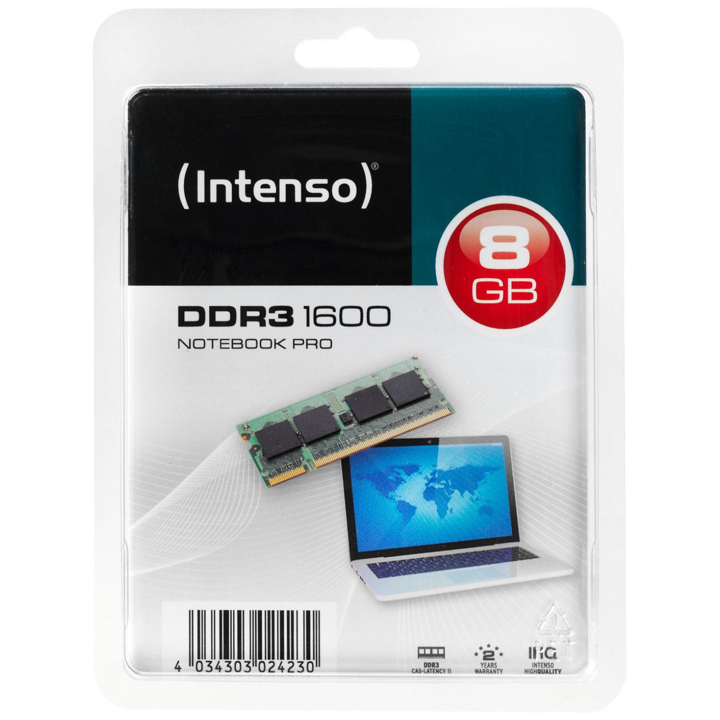 8692_16861699354dzip1gppj (Intenso) Memorija DDR3 SO-DIMM 8GB@1600MHz, CL11 - DDR3 Notebook 8GB/1600MHz - Image 1