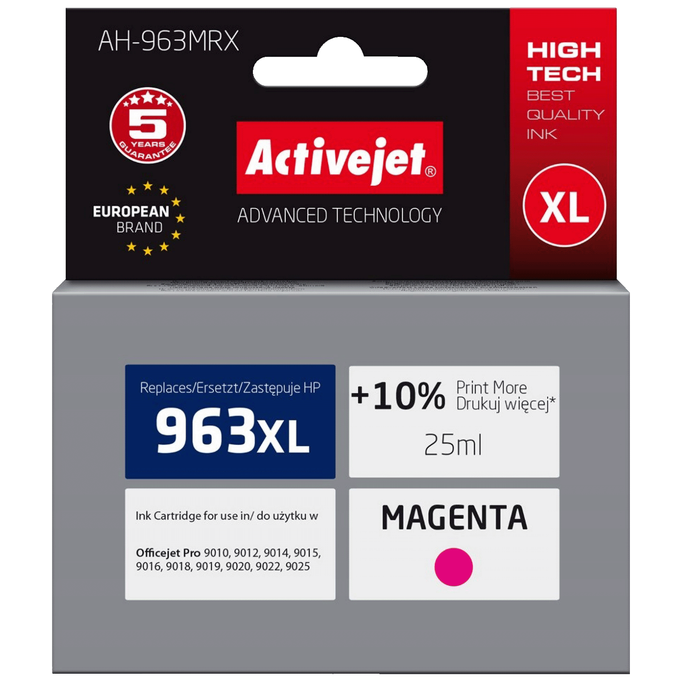 Activejet Tinta za printer, HP 963XL, 3JA28AE, 25 ml., Magenta - AH-963MRX Activejet Tinta za printer, HP 963XL, 3JA28AE, 25 ml., Magenta - AH-963MRX - Image 1