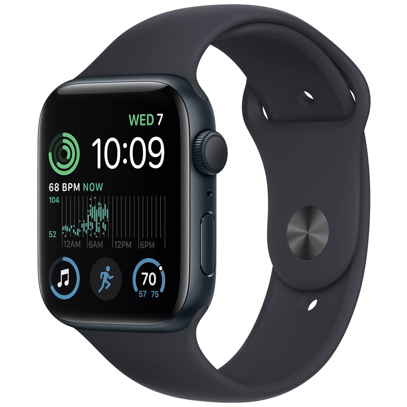 Apple SAT pametni, 1.78" LTPO OLED zaslon, vodootporan BT, WiFi - Watch SE 2022 44mm Midnight AC Apple SAT pametni, 1.78" LTPO OLED zaslon, vodootporan BT, WiFi - Watch SE 2022 44mm Midnight AC - Image 1