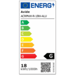 Avide Plafonjera LED, ugradna, 18W, 1490 lm, 4000K, IP20 - ACRPNW-R-18W-ALU - Image 4