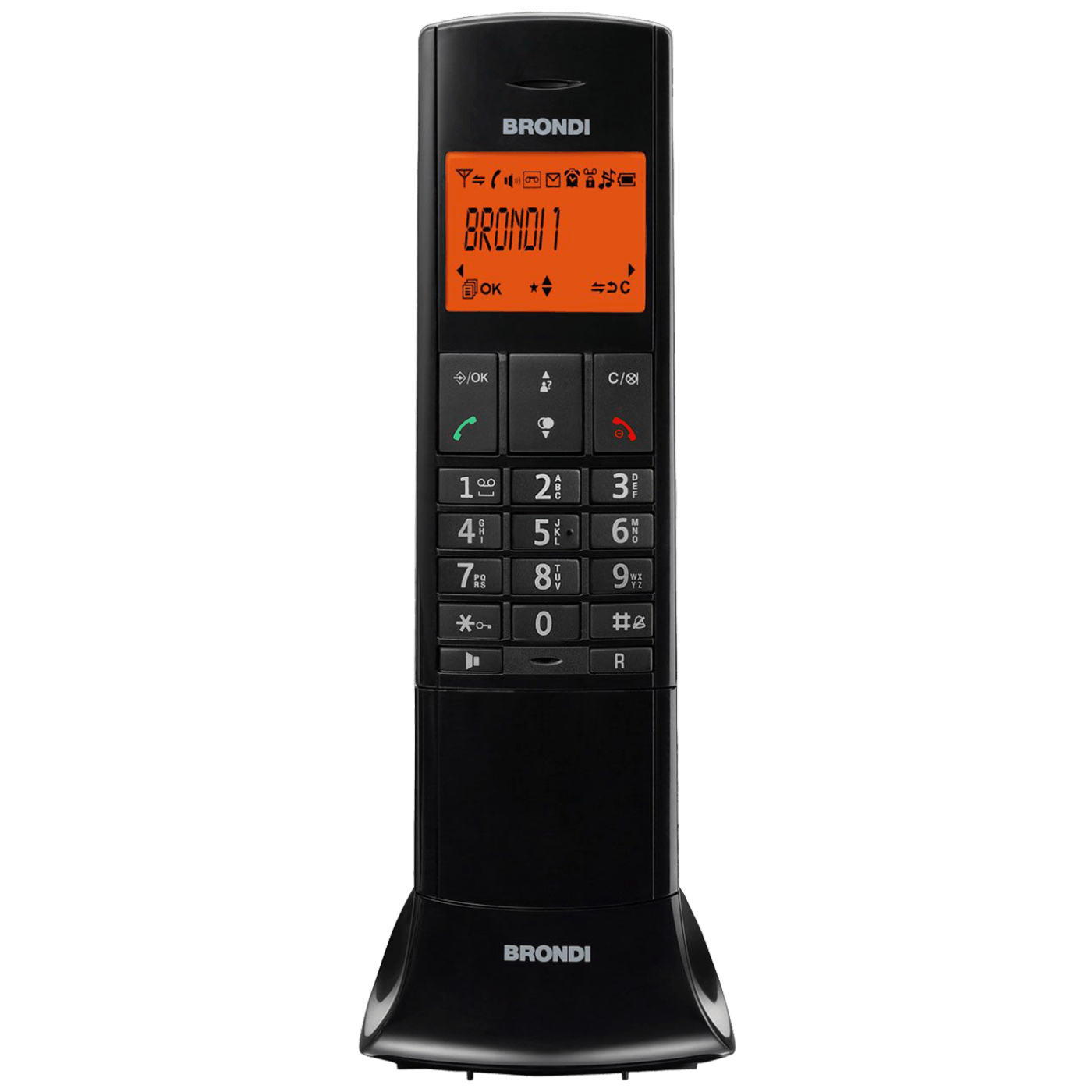 Brondi Telefon bežični, alfanumerički display, DECT GAP - Lemure, Black Brondi Telefon bežični, alfanumerički display, DECT GAP - Lemure, Black - Image 1