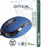 Connect XL Miš optički,  800dpi, USB, plava boja - CXL-M100BU