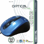 Connect XL Miš optički,  800dpi, USB, plava boja - CXL-M300BU