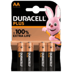 Duracell Baterija alkalna, AA, 1,5 V, blister 4 kom. - AA B4
