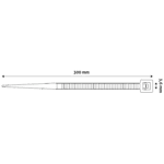 Entac Plastične vezice 3,6mm x 300mm, 50 kom. - Cable Tie 3.6mmx300mm White - Image 3