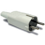 Famatel Strujni utikač 4.8mm Schuko, 2P+E, 16A/250V, bijeli - 1104-B