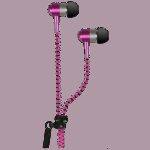 IRRADIO Slušalice, stereo sa rajfešlusom, 3.5 mm, pink - JERSEY ZIP P - Image 2