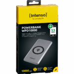(Intenso) Prijenosni punjač za mobitele i tablete 10000mAh, bežični - POWERBANK WPD10000 silver