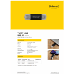(Intenso) USB Flash drive 64GB, USB 3.2, USB-C, USB-A, Twist Line - USB3.2-64GB/Twist Line - Image 2