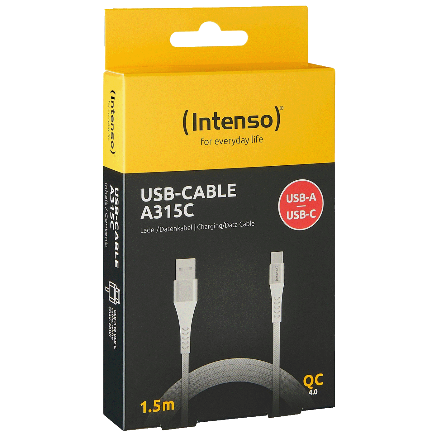 (Intenso) USB kabl za smartphone, USB-A to USB type C, 1.5 met. - USB-Cable A315C (Intenso) USB kabl za smartphone, USB-A to USB type C, 1.5 met. - USB-Cable A315C - Image 1