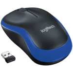 Logitech Miš bežični, 2.4 GHz, 1000 dpi, USB nano, Blue - M185