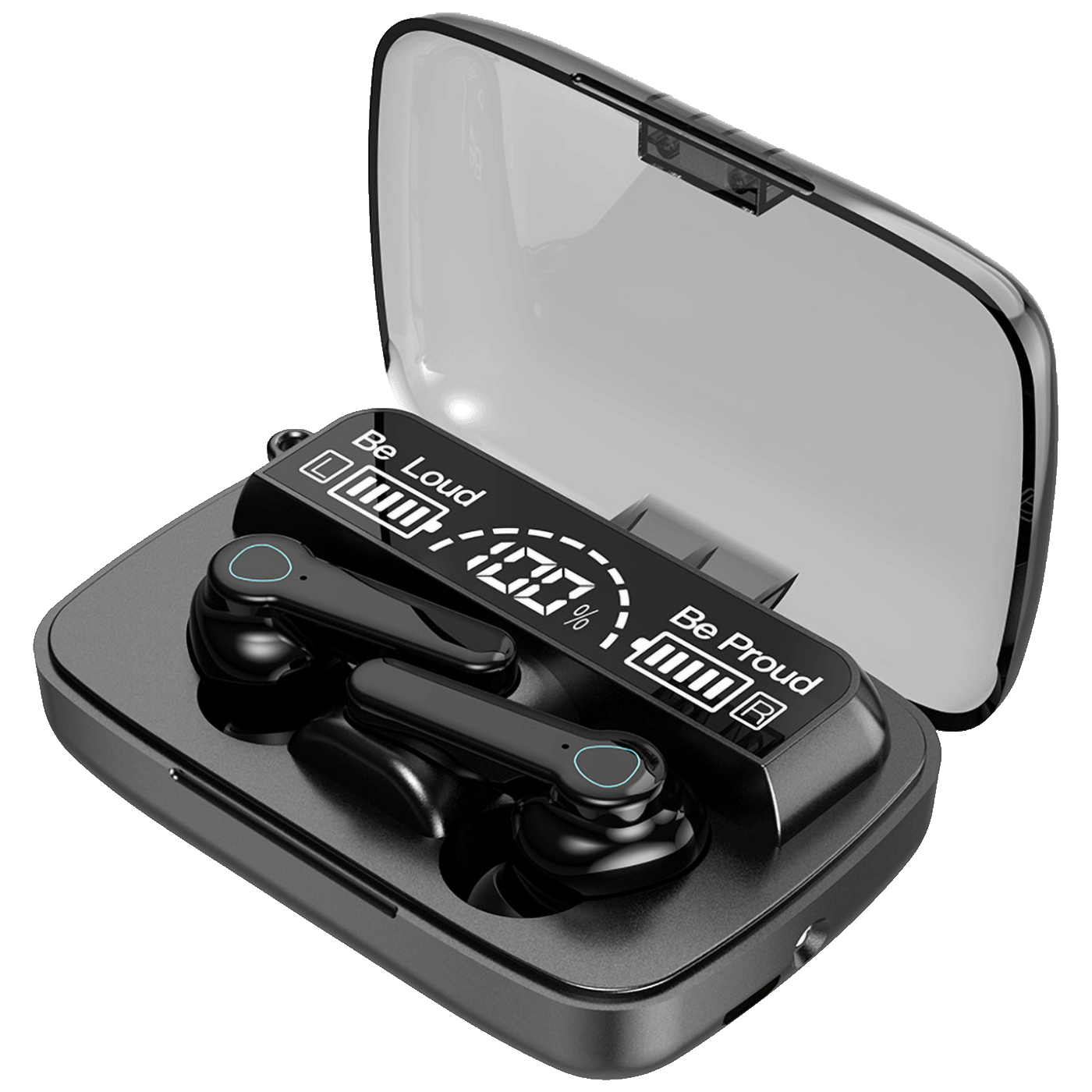 MeanIT Slušalica bežična sa mikrofonom, Bluetooth - TWS B400 Black MeanIT Slušalica bežična sa mikrofonom, Bluetooth - TWS B400 Black - Image 1