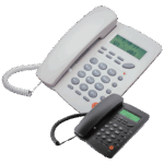 MeanIT Telefon stolni, LCD zaslon, ID broja, handsfree, bijeli - ST-300 White - Image 2