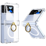 NN-Su Maska za Samsung Z Flip4, MagSafe, sa prstenom, Transparent - Galaxy Z Flip4, MagSafe with ring