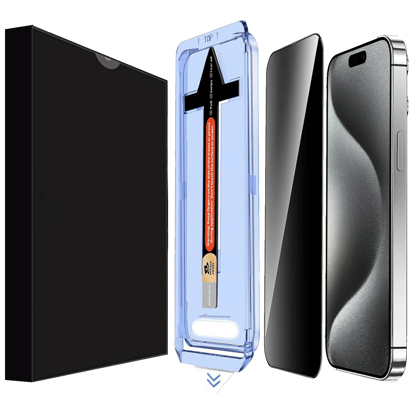 NN-Su Zaštitno staklo za zaštitu privatnosti za iPhone 15 Pro - iPhone 15 Pro Privacy Temp. Glass-0 NN-Su Zaštitno staklo za zaštitu privatnosti za iPhone 15 Pro - iPhone 15 Pro Privacy Temp. Glass - Image 1
