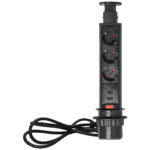 Orno Produžni kabel sa 3 x Schuko utičnice + 2 x USB, ugradbena - OR-AE-1349(GS)/B