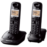 Panasonic Telefon, bežični, sa dvije slušalice, DECT, 1,4"LCD, crna - KX-TG2512FXT