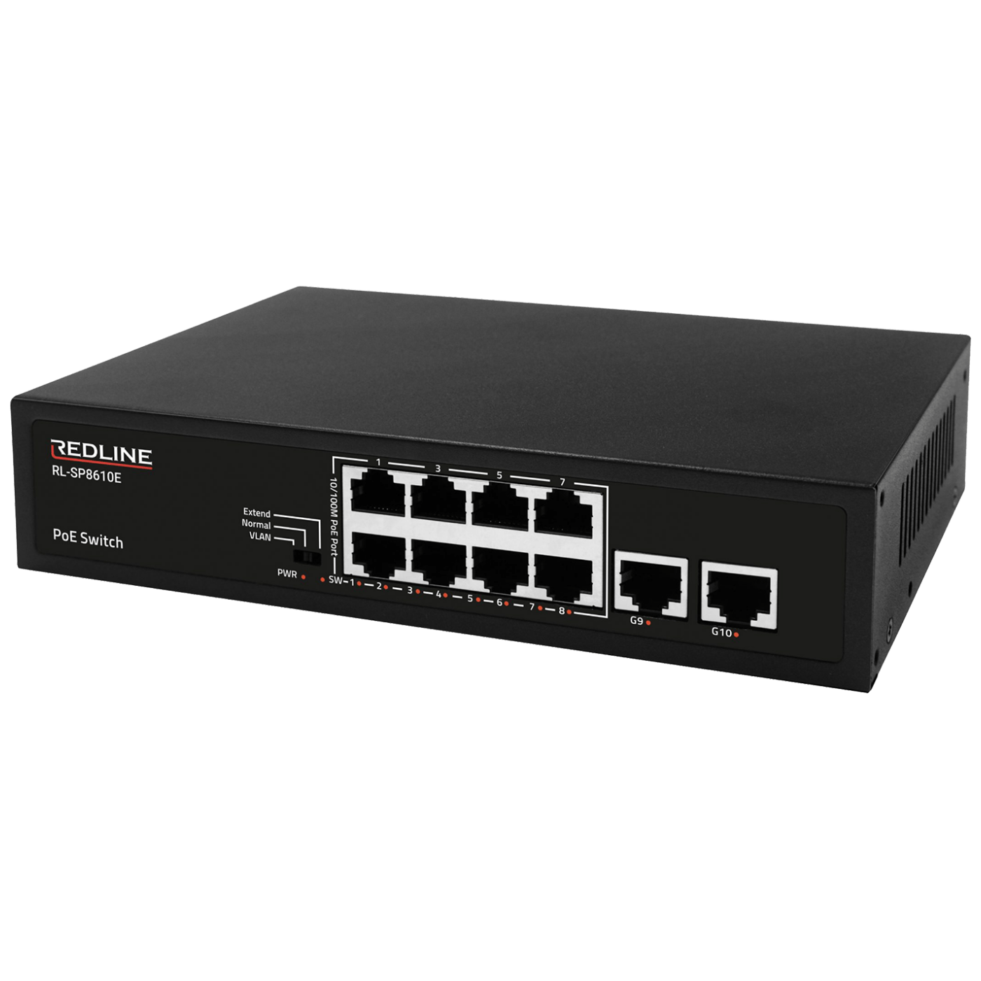 REDLINE PoE mrežni switch, 10 port RJ-45 , 8 PoE / 120W - RL-SP8610E REDLINE PoE mrežni switch, 10 port RJ-45 , 8 PoE / 120W - RL-SP8610E - Image 1