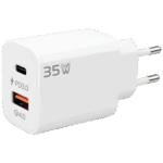 REDLINE Punjač kućni, 1 x USB-A, 1 x USB-C, brzi, 35W, GaN - GL-35W-AC