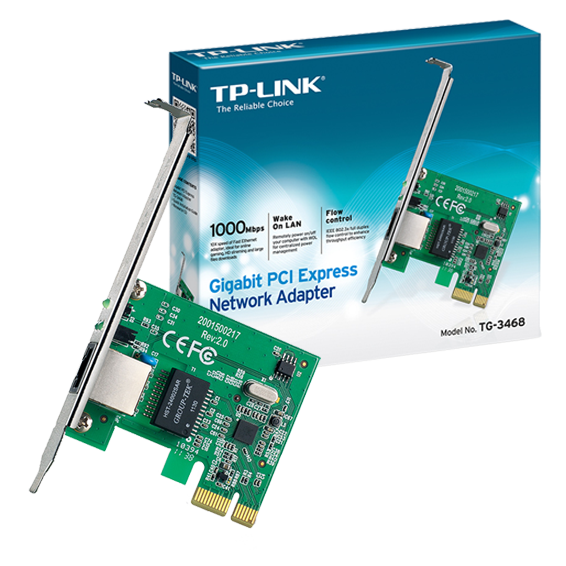 TP-LINK Mrežni adapter PCIe, gigabit 10/100/1000, ugradbeni - TG-3468 TP-LINK Mrežni adapter PCIe, gigabit 10/100/1000, ugradbeni - TG-3468 - Image 1