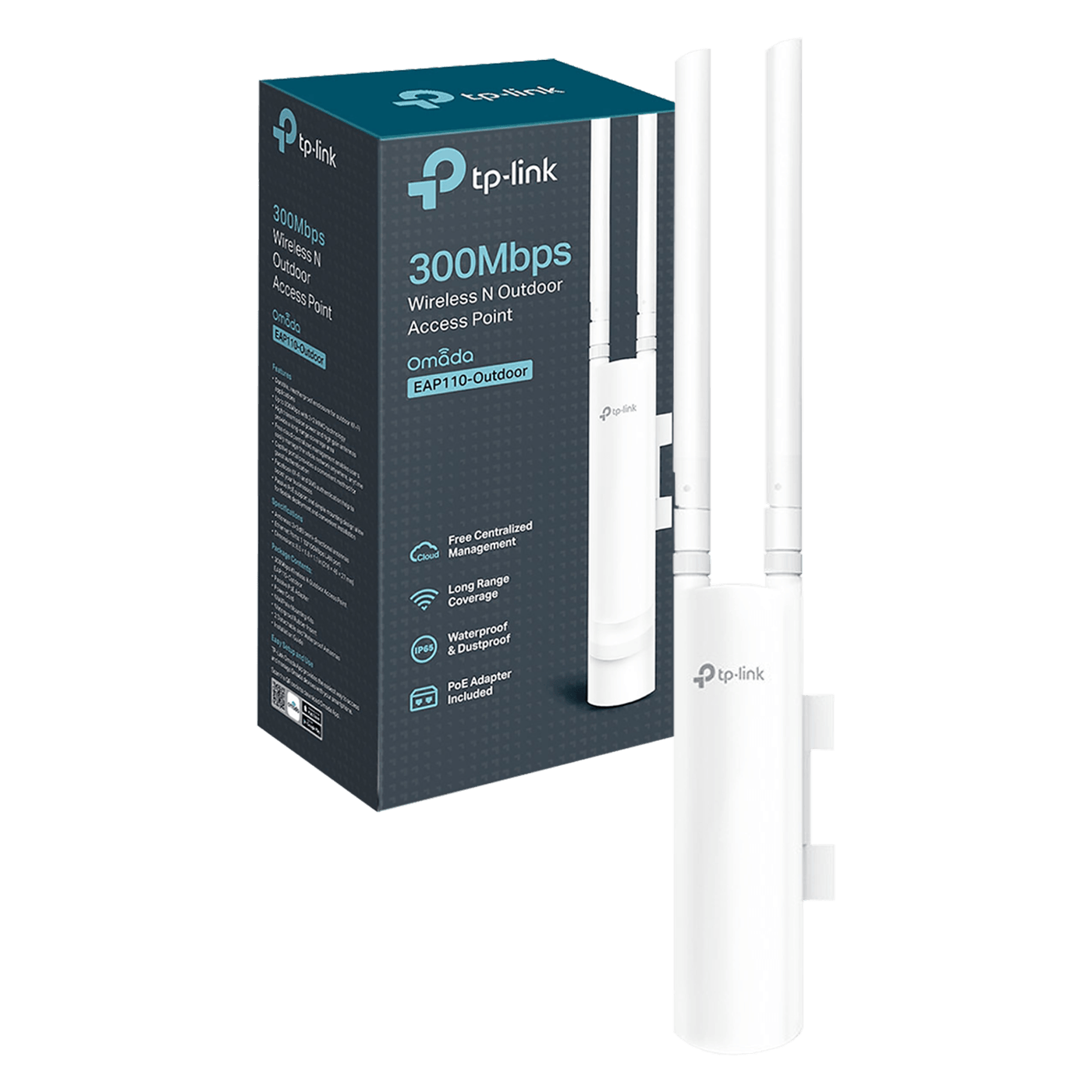 TP-LINK Wireless N Access Point, 300Mbps, 2.4GHz, IP65 - EAP110-Outdoor TP-LINK Wireless N Access Point, 300Mbps, 2.4GHz, IP65 - EAP110-Outdoor - Image 1