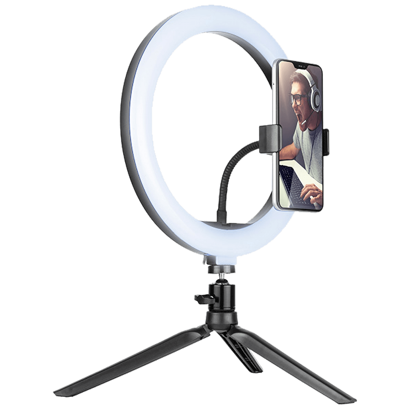 Tracer Lampa,LED, sa mini tripod postoljem, 10W - LED RING LAMP 26cm, MINI TRIPOD Tracer Lampa,LED, sa mini tripod postoljem, 10W - LED RING LAMP 26cm, MINI TRIPOD - Image 1