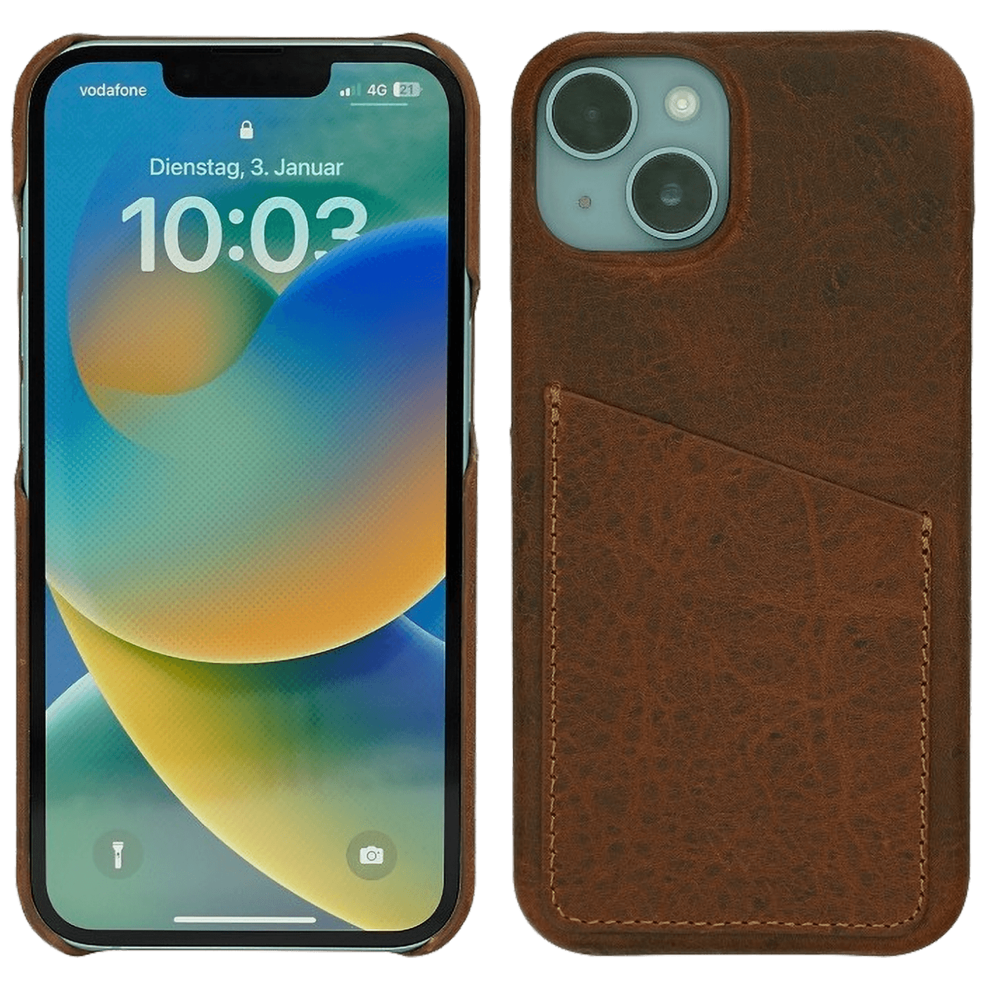 Wachikopa Maska za iPhone 12 / 12 Pro, držač za kartice, koža - Full Leather Case iPhone 12/12 Pro Wachikopa Maska za iPhone 12 / 12 Pro, držač za kartice, koža - Full Leather Case iPhone 12/12 Pro - Image 1