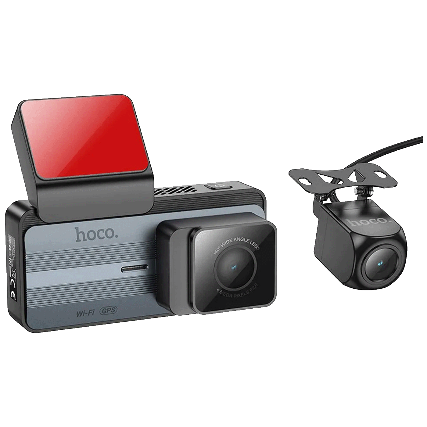 hoco. Auto kamera, 4 Mpxiel, Dual Camera, 2K, GPS, WiFi - DV12 hoco. Auto kamera, 4 Mpxiel, Dual Camera, 2K, GPS, WiFi - DV12 - Image 1