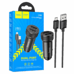hoco. Auto punjač sa microUSB kabelom, 2 x USB, 2.4 A, 12W - Z49 Level