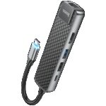 hoco. Konverter USB HUB type C to USB3.0/USB2.0/HDMI/RJ45/PD - HB23 Easy view - Image 6