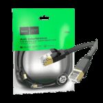hoco. Mrežni kabl, CAT6, Gigabit Ethernet, flat, 3 met., crna - US07 General, 3 met. - Image 2