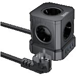 hoco. Produžni kabl, 5 utičnica, 3 x USB, 1 x USB C PD20W, 2 met. - NS8 Sharp - Image 3