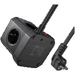 hoco. Produžni kabl, 5 utičnica, 3 x USB, 1 x USB C PD20W, 2 met. - NS8 Sharp - Image 6