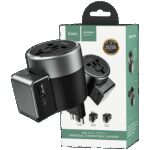 hoco. Punjač Travel, univerzalni, EU/UK/US/AU, 2 x USB,2.5 A - AC4 Dual port rotating charging - Image 2