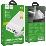 hoco. Punjač prijenosni sa lampom, Hoco j73, 30000mAh, 2A / 2A - J73 Powerful, White - Image 3