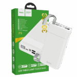 hoco. Punjač prijenosni sa lampom, Hoco j73, 30000mAh, 2A / 2A - J73 Powerful, White
