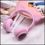 hoco. Slušalice bežične, Bluetooth - W27 Cat Ear Pink - Image 6