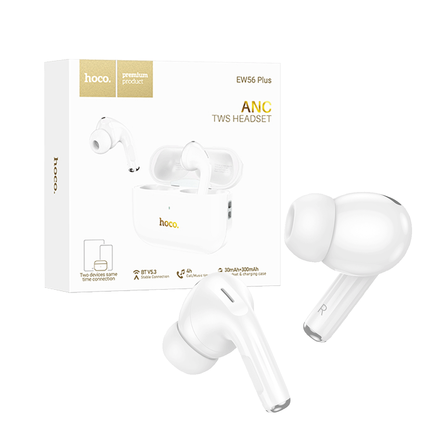 hoco. Slušalice bežične sa kutijicom za punjenje, Bluetooth - EW56 Plus Generoso hoco. Slušalice bežične sa kutijicom za punjenje, Bluetooth - EW56 Plus Generoso - Image 1