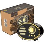 hoco. Zvučnik bežični, Bluetooth,retro, 1200 mAh, 5 h, 5 W, crna - BS25 Time, Bluetooth, retro, black - Image 2