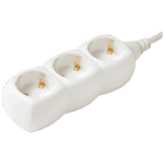 home Produžni kabl, 3 utičnice, 1.0mm², 1.5 met, bijeli - NV 3/WH