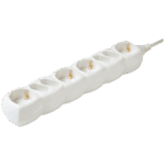 home Produžni kabl, 4 shuko+4 euro utičnice, 1.5mm²,3 met, bijeli - NV 18-3/WH/1,5