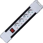 home Produžni kabl, 4 utičnica, prekidač, 1,0mm², 2 met, bijeli - PNV 04K/WH - Image 2