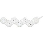 home Produžni kabl, podesivi, 5 utičnica, 1.5 mm²,1.4 met, USB - NVH 05K / USB - Image 2